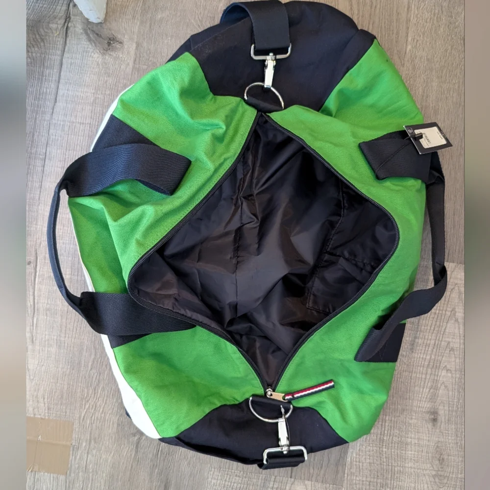 Tommy Hilfiger Green and Black Duffel Bag